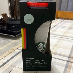 Starbucks Color-Changing Reusable Cups with Straws
